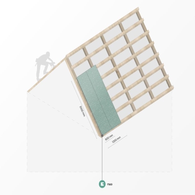 Плита ВДСПШ QuickDeck Frame 1/1 3000 x 1200 x 9 мм