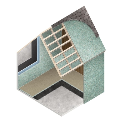 Плита ВДСПШ QuickDeck Frame 1/1 3000 x 1200 x 9 мм